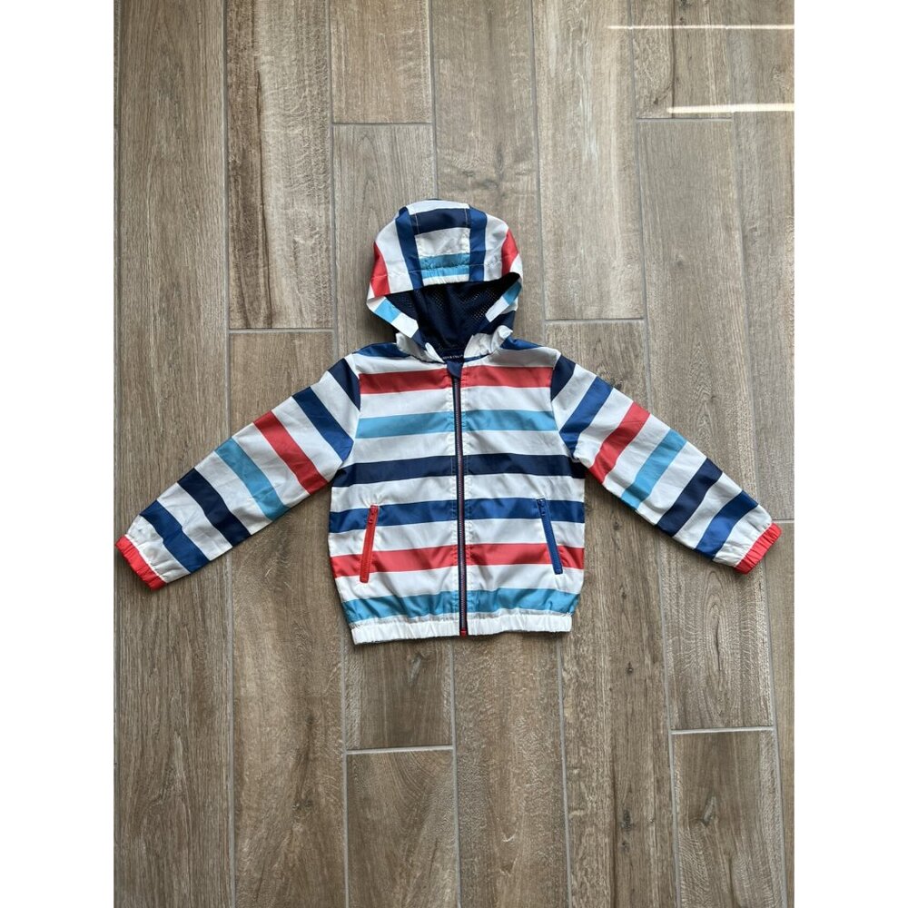 Andy & Evan Boys Striped Hooded Jacket Sz 6